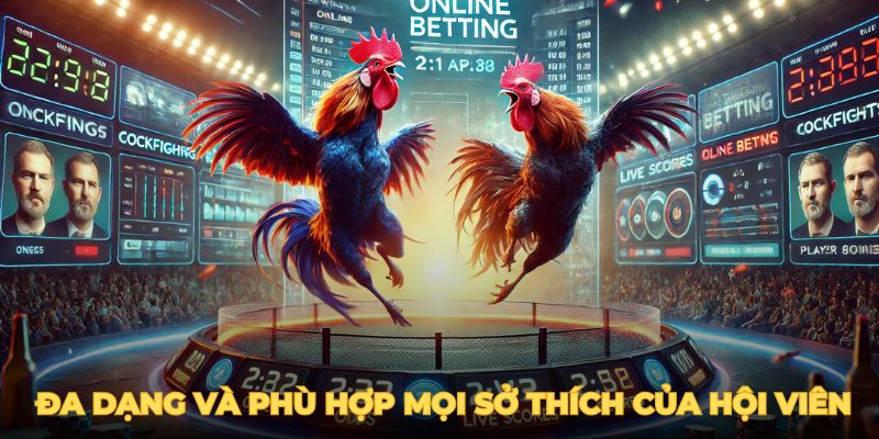 Hệ thống Đá gà 88CLB đa dạng hình thức, phù hợp mọi sở thích của hội viên