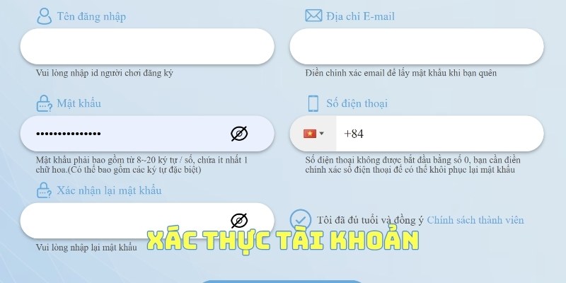Thực hiện nạp tiền 88CLB cần xác thực tài khoản cá cược