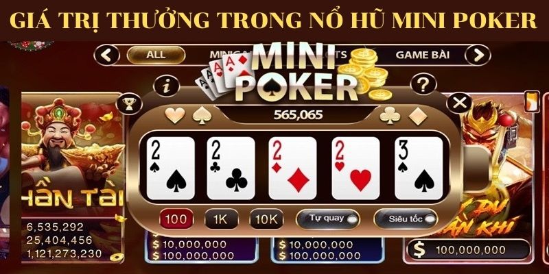 Giá trị thưởng trong từng biểu tượng